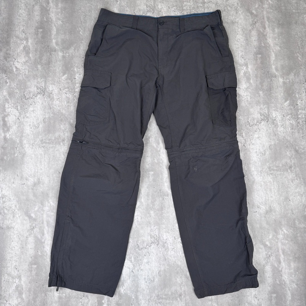 Eddie Bauer Convertible Hiking Pants Mens 36x32 Gray Outdoor Tech Travex Climb